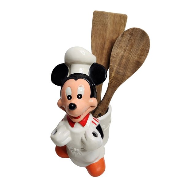 Rare Vintage Walt Disney Mickey Mouse Kitchen Utensil Holder By Hoan LTD - Picture 1 of 6